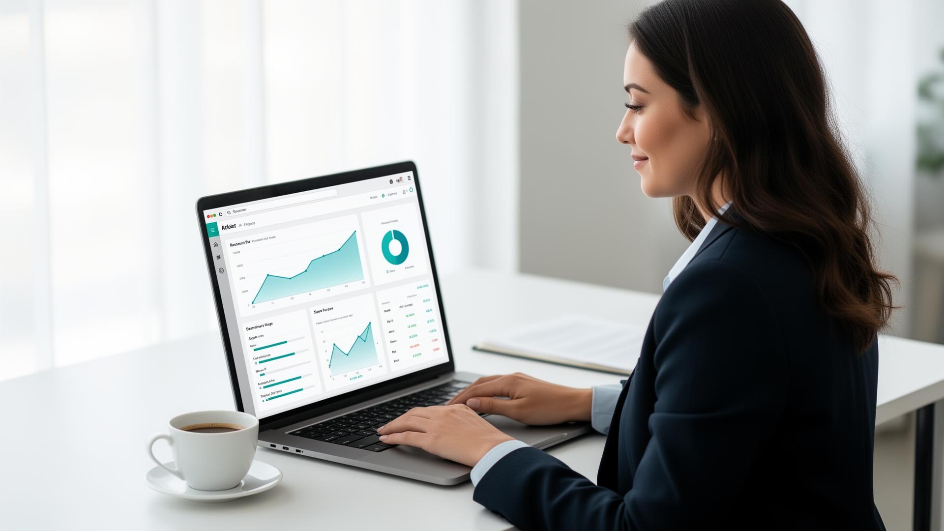 Entrepreneure consultant sereinement ses chiffres
